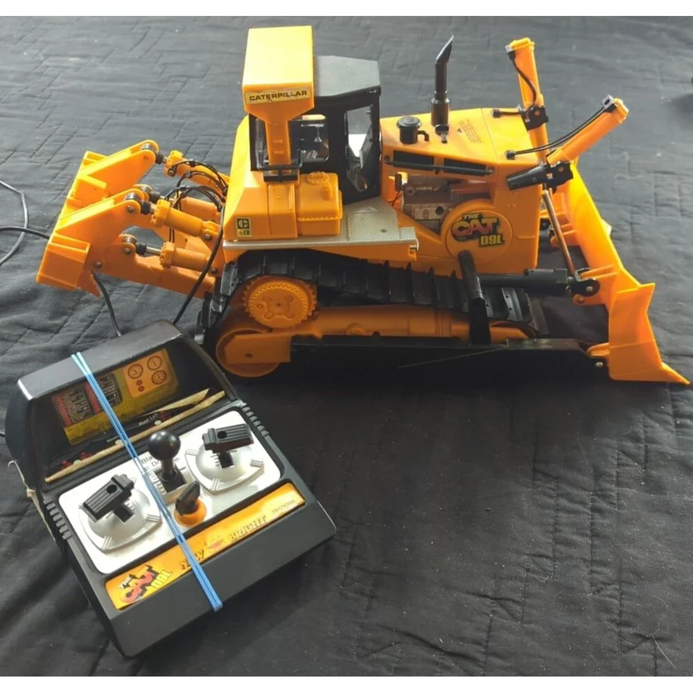 New Bright Caterpillar The Cat D9L Remote Control Bulldozer 1987 Works READ!!